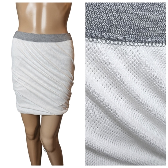 T by Alexander Wang white stretchy mesh skirt - Picture 1 of 16